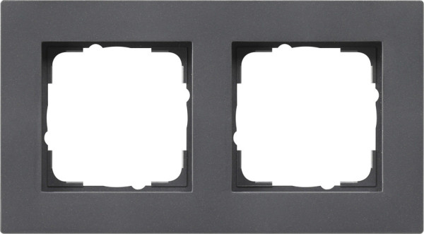 Gira 0212235 Abdeckrahmen 2-fach flach Gira E2 Anthrazit