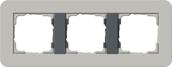 Gira 0213422 Abdeckrahmen 3-fach Gira E3 Grau/Anthrazit