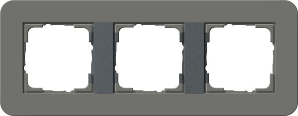 Gira 0213423 Abdeckrahmen 3-fach Gira E3 Dklgrau/Anthrazit