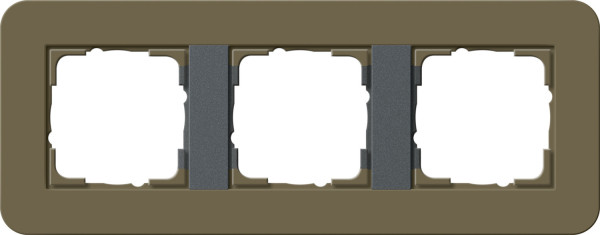 Gira 0213426 Abdeckrahmen 3-fach Gira E3 Umbra/Anthrazit