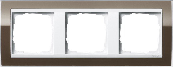 Gira 0213763 Abdeckrahmen 3-fach Zwischenrahmen RW Gira Event Klar Braun
