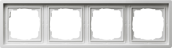 Gira 0214112 Abdeckrahmen 4-fach Flächenschalter Reinweiß
