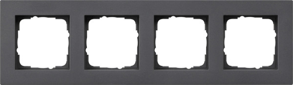Gira 0214235 Abdeckrahmen 4-fach flach Gira E2 Anthrazit