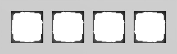 Gira 0214405 Abdeckrahmen 4-fach Gira Esprit Alum.Grau m(lack.)