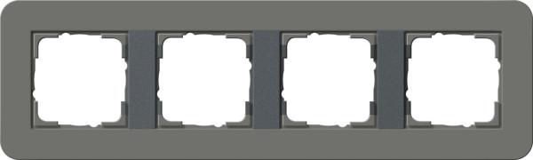 Gira 0214423 Abdeckrahmen 4-fach Gira E3 Dklgrau/Anthrazit