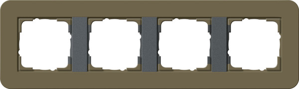 Gira 0214426 Abdeckrahmen 4-fach Gira E3 Umbra/Anthrazit