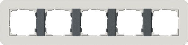 Gira 0215421 Abdeckrahmen 5-fach Gira E3 Hellgrau/Anthrazit