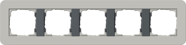 Gira 0215422 Abdeckrahmen 5-fach Gira E3 Grau/Anthrazit