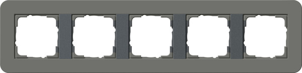 Gira 0215423 Abdeckrahmen 5-fach Gira E3 Dklgrau/Anthrazit