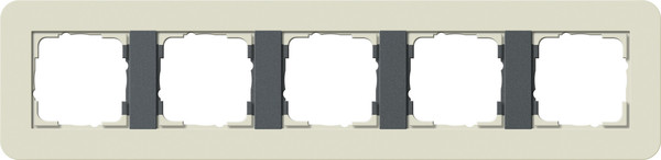 Gira 0215427 Abdeckrahmen 5-fach Gira E3 Sand/Anthrazit