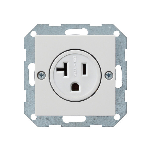 Gira 048703 Steckdose 2-polig NEMA 5-20 R System 55 Reinweiß
