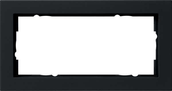 Gira 100209 Abdeckrahmen 2-fach ohne Mittelsteg Gira E2 Schwarz m