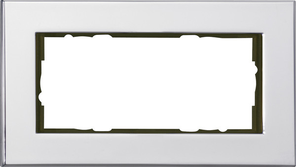 Gira 100210 Abdeckrahmen 2-fach ohne Mittelsteg Gira Esprit Chrom
