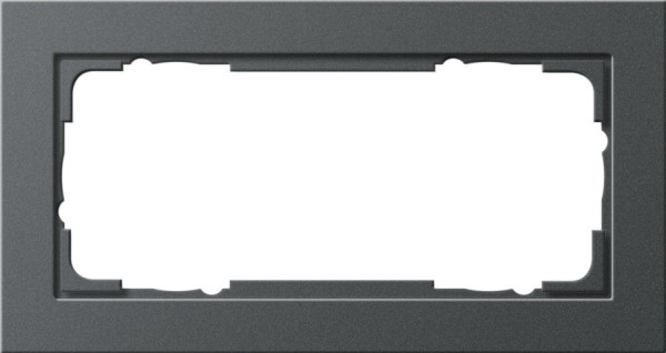Gira 100223 Abdeckrahmen 2-fach ohne Mittelsteg Gira E2 Anthrazit
