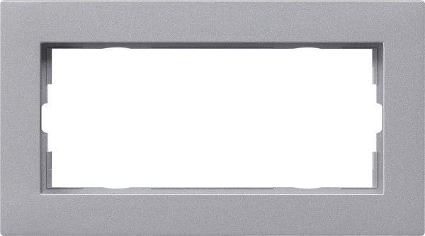 Gira 1002255 Abdeckrahmen 2-fach ohne Mittelsteg flach Gira E2 F Alu
