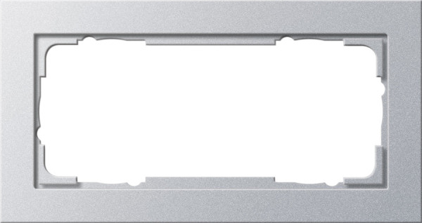 Gira 100225 Abdeckrahmen 2-fach ohne Mittelsteg Gira E2 F Alu