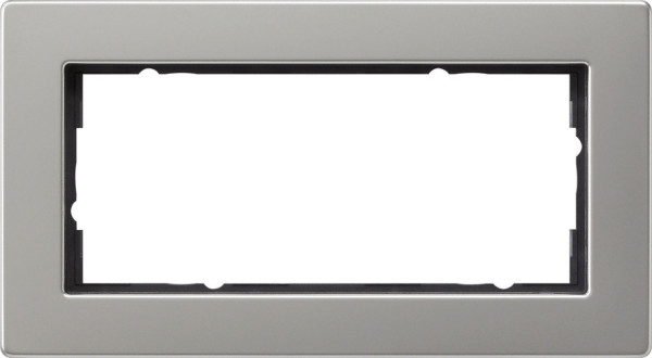 Gira 1002335 Abdeckrahmen 2-fach ohne Mittelsteg flach Gira E2 Edelstahl