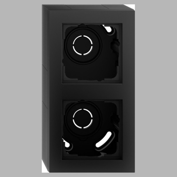 Gira 106209 Aufputzgehäuse 2-fach + Rahmen Gira E2 Schwarz m
