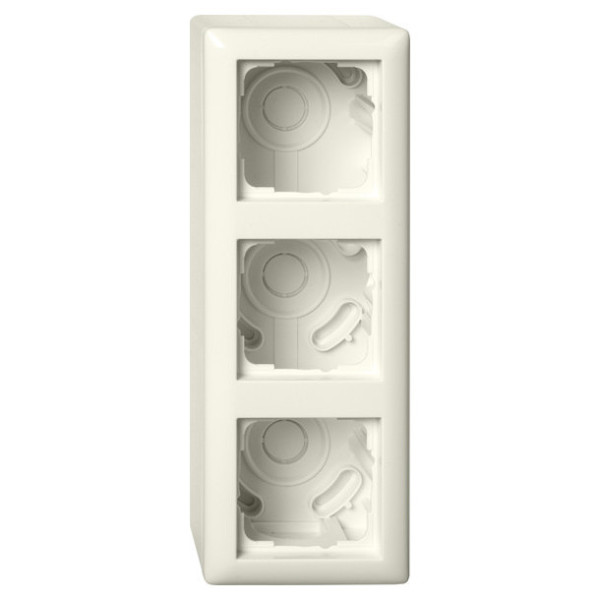 Gira 106301 Aufputzgehäuse 3-fach + Rahmen Standard 55 Cremeweiß