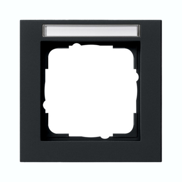 Gira 109109 Abdeckrahmen 1-fach Beschriftungsfeld Gira E2 Schwarz m