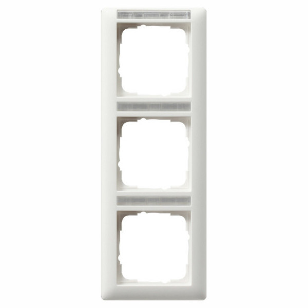 Gira 110327 Abdeckrahmen 3-fach senkrecht Beschriftungsfeld Standard 55 Reinweiß m