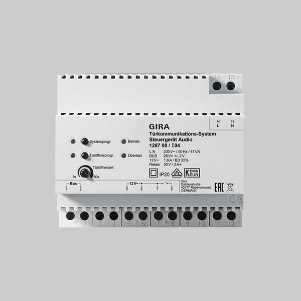 Gira 128700 Steuergerät Audio REG Türkommunikation