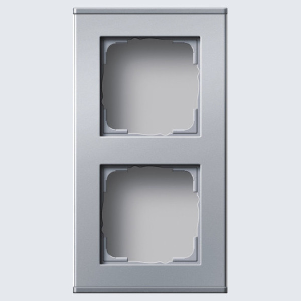 Gira 136226 Profil 2-fach senkrecht + waagerecht Profil 55 Aluminium