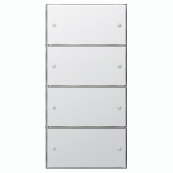 Gira 2035112 Tastsensensor 3 Komfort 4-fach (2+2) KNX Flächenschalter Reinweiß