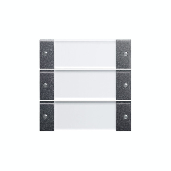 Gira 213328 Wippenset 3-fach Beschriftungsfeld System 55 Klar/Anthrazit