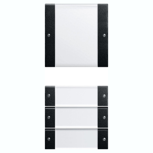 Gira 2134005 Wippenset 4-fach (1+3) Beschriftungsfeld System 55 Klar/Schwarz m