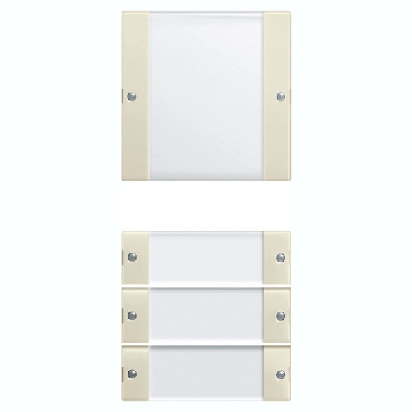 Gira 213401 Wippenset 4-fach (1+3) Beschriftungsfeld System 55 Klar/Cremeweiß