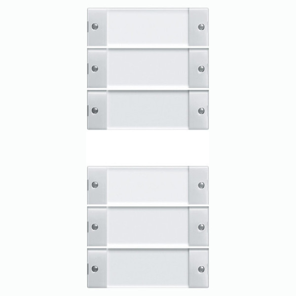 Gira 213603 Wippenset 6-fach (3+3) Beschriftungsfeld System 55 Klar/Reinweiß