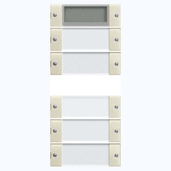 Gira 214501 Wippenset 5-fach Plus (2+3) Beschriftungsfeld System 55 Klar/Cremeweiß