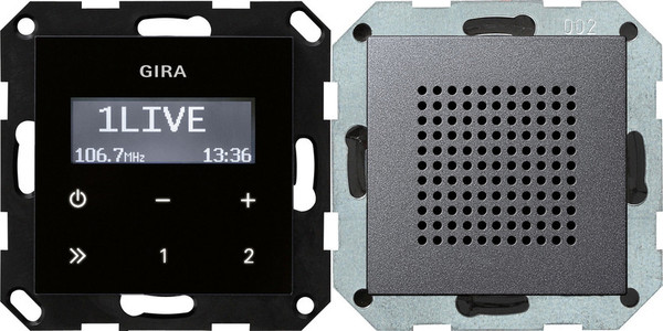 Gira 228028 UP-Radio RDS Lautsprecher System 55 Anthrazit