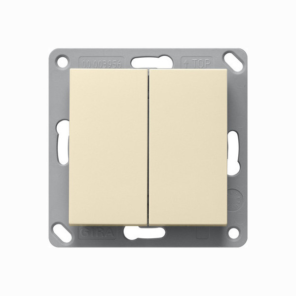 Gira 242201 EnOcean Funk Wandsender 2-fach System 55 Cremeweiß