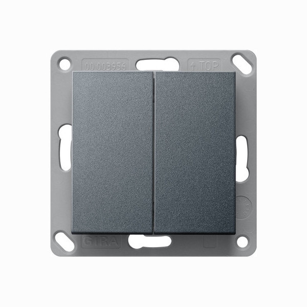Gira 242228 EnOcean Funk Wandsender 2-fach System 55 Anthrazit