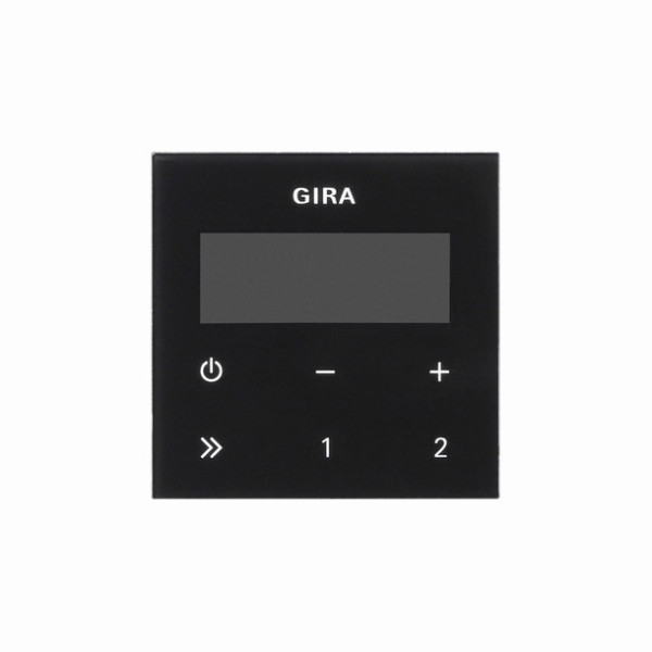 Gira 248005 BedienAufsatz UP-Radio RDS System 55 Schwarzglasoptik