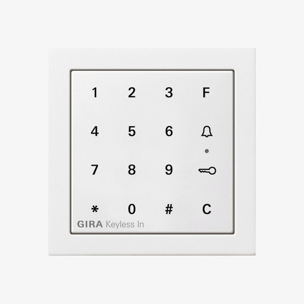Gira 2605112 Gira Keyless In Codetastatur Flächenschalter Reinweiß