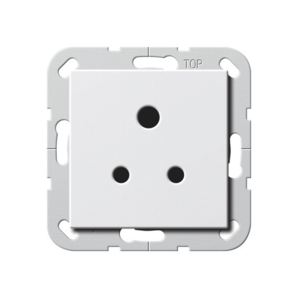 Gira 277203 Steckdose BS Round Pin 5 A SH System 55 Reinweiß