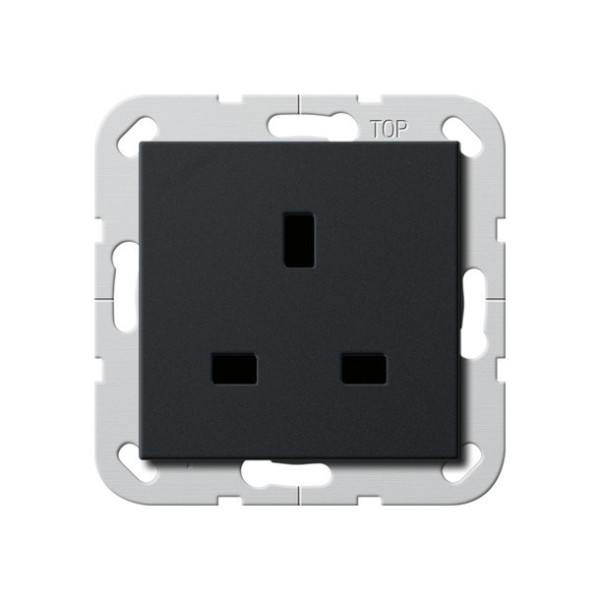 Gira 2776005 Steckdose BS 13 A SH System 55 Schwarz m