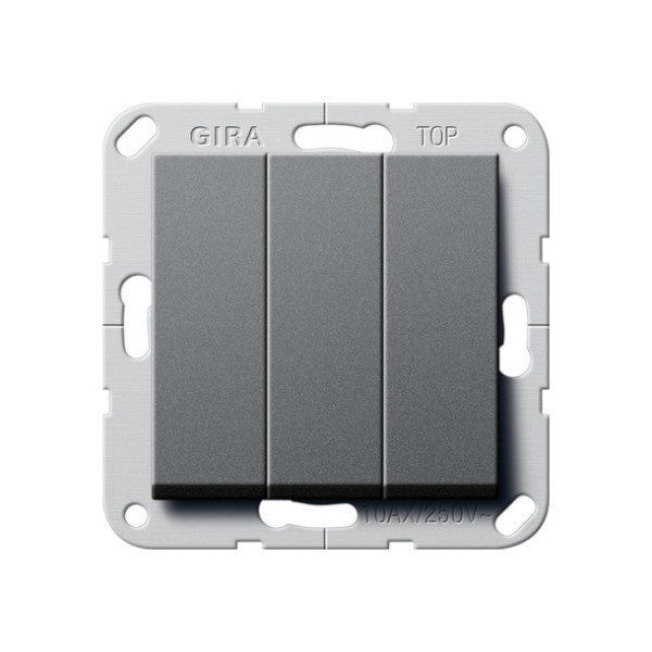 Gira 283028 Wippschalter BS 3-fach Aus System 55 Anthrazit
