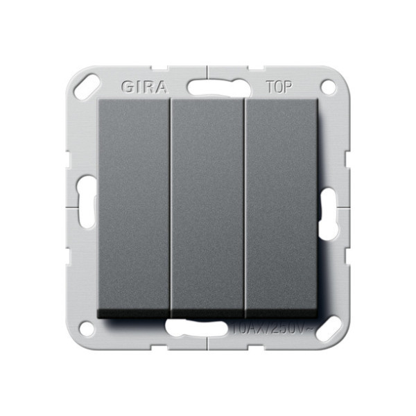 Gira 283228 Wippschalter 3-fach Wechselsch. System 55 Anthrazit