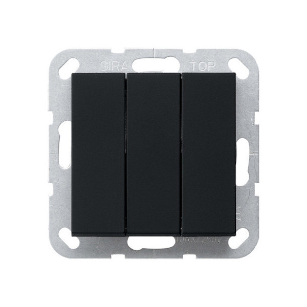 Gira 2844005 Wipptaster BS 3-fach Schließer System 55 Schwarz m