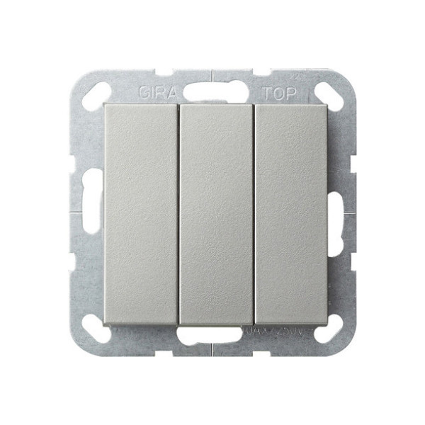Gira 2844600 Wipptaster BS 3-fach Schließer System 55 Edelstahl(lack.)