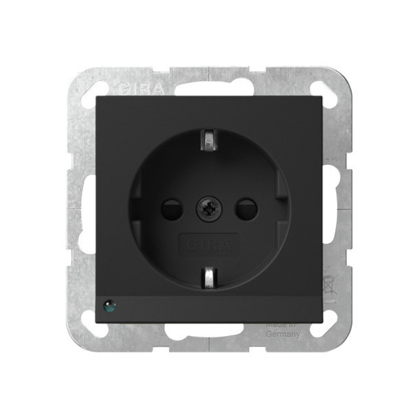 Gira 4170005 SCHUKO-Steckdose LED-Leuchte + SP System 55 Schwarz m