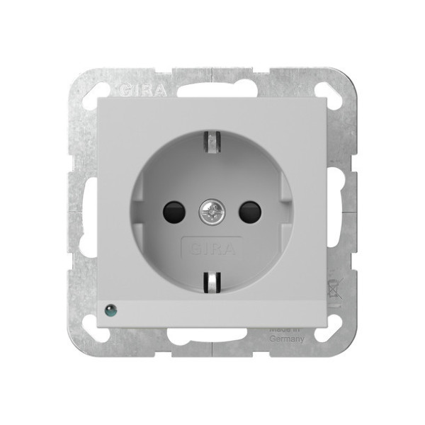 Gira 4170015 SCHUKO-Steckdose LED-Leuchte + SP System 55 Grau m