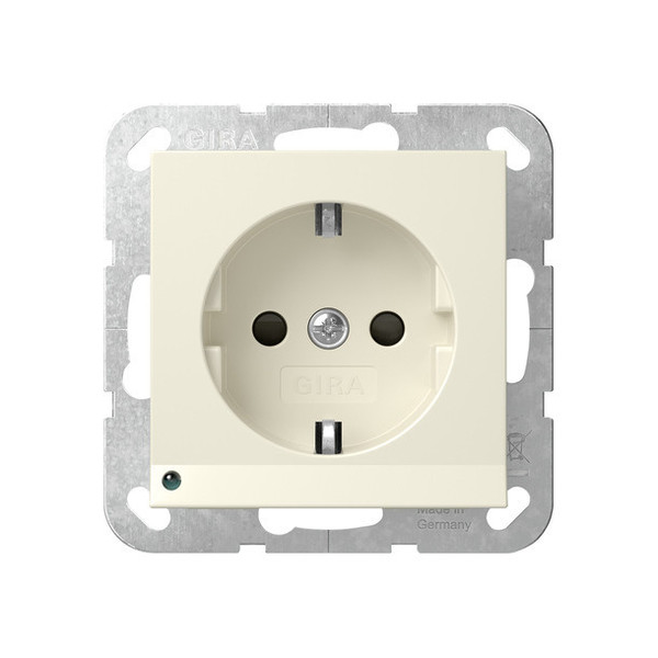 Gira 417001 SCHUKO-Steckdose LED-Leuchte + SP System 55 Cremeweiß
