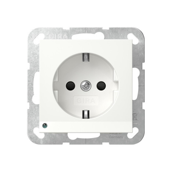 Gira 417027 SCHUKO-Steckdose LED-Leuchte + SP System 55 Reinweiß m