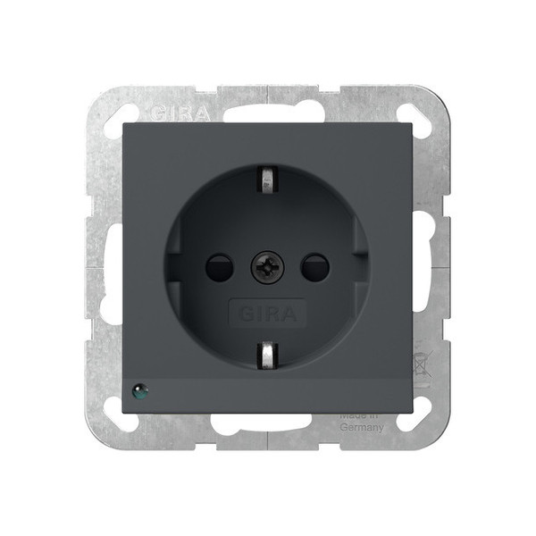 Gira 417028 SCHUKO-Steckdose LED-Leuchte + SP System 55 Anthrazit