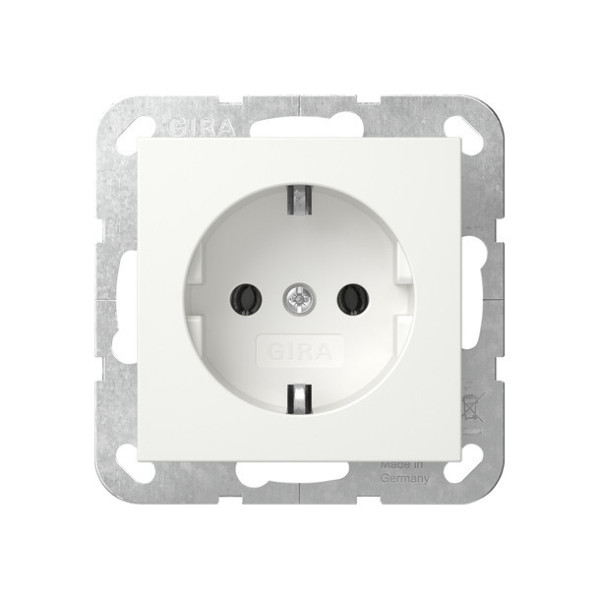 Gira 418027 SCHUKO-Steckdose Schraubklemmen System 55 Reinweiß m